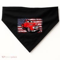 Patriotic Classic Old Pickup Truck American Flag USA-Made Doggie Bandana thumb 0