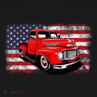 Patriotic Classic Old Pickup Truck American Flag Apron thumb 3