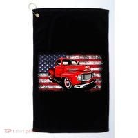 Patriotic Classic Old Pickup Truck American Flag Golf Towel thumb 0