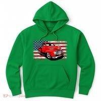 Patriotic Classic Old Pickup Truck American Flag Hoodie thumb 0