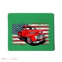 Patriotic Classic Old Pickup Truck American Flag Mousepad thumb 0