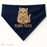 Purrtato Cat Potato Cat Lover Idaho Potatoes USA-Made Doggie Bandana thumb 0