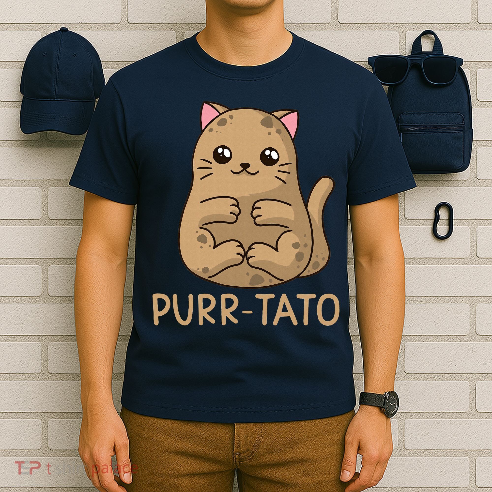 Purrtato Cat Potato Cat Lover Idaho Potatoes T-Shirt