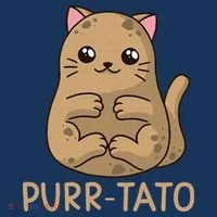 Purrtato Cat Potato Cat Lover Idaho Potatoes Button thumb 1