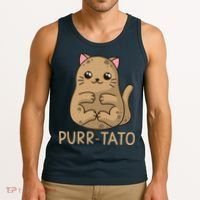Purrtato Cat Potato Cat Lover Idaho Potatoes Tank Top thumb 3