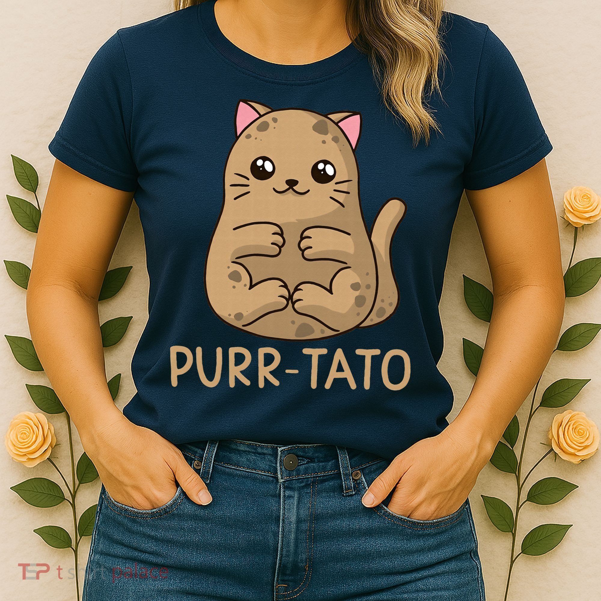 Purrtato Cat Potato Cat Lover Idaho Potatoes Women's T-Shirt