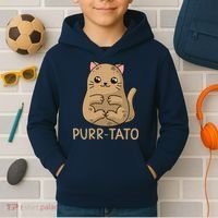 Purrtato Cat Potato Cat Lover Idaho Potatoes Kids Hoodie thumb 2