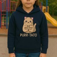 Purrtato Cat Potato Cat Lover Idaho Potatoes Kids Hoodie thumb 3