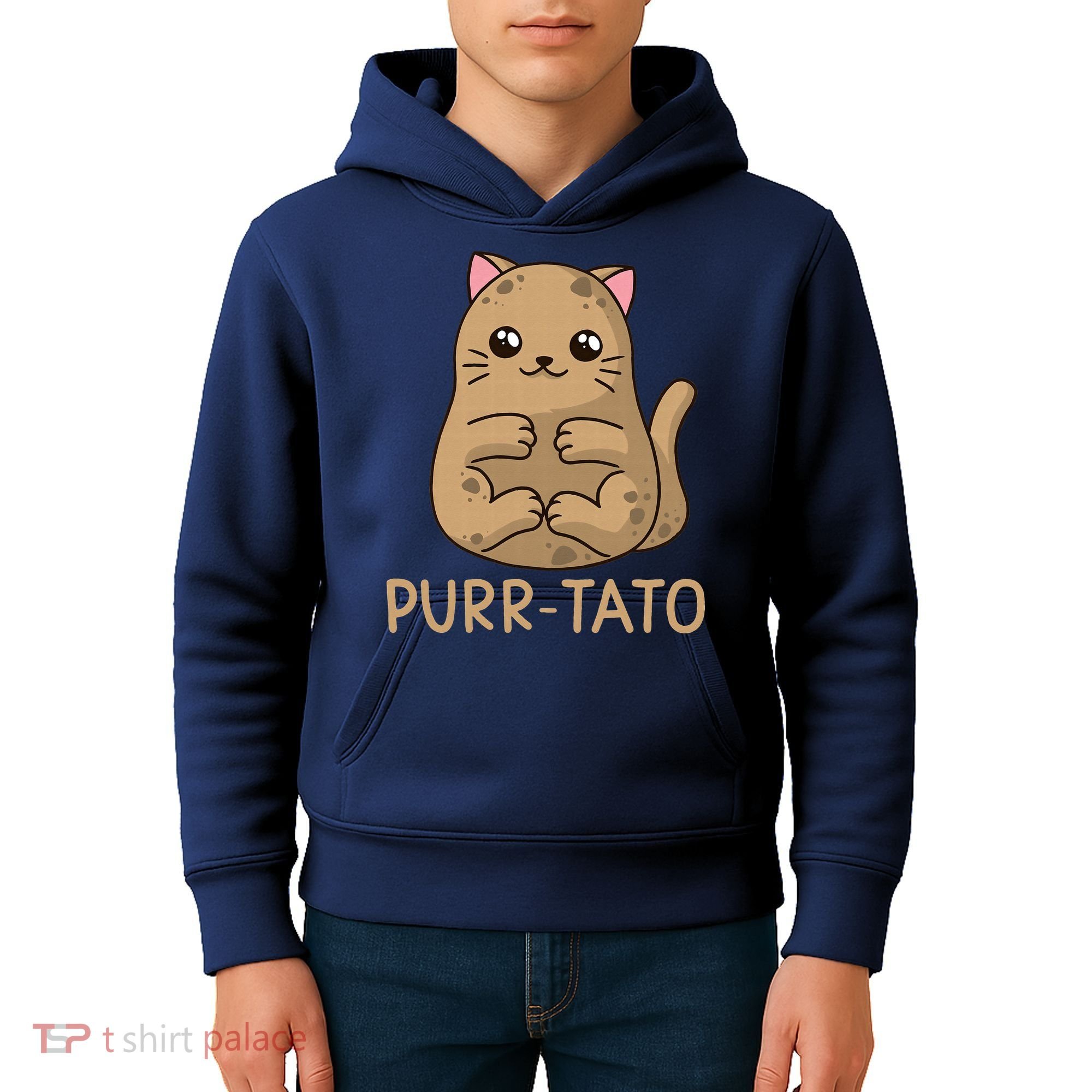 Purrtato Cat Potato Cat Lover Idaho Potatoes Kids Hoodie