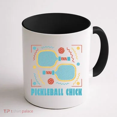 Pickleball Chick Coffee Mug back