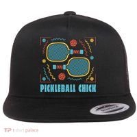 Pickleball Chick Flat Bill Trucker Hat thumb 0