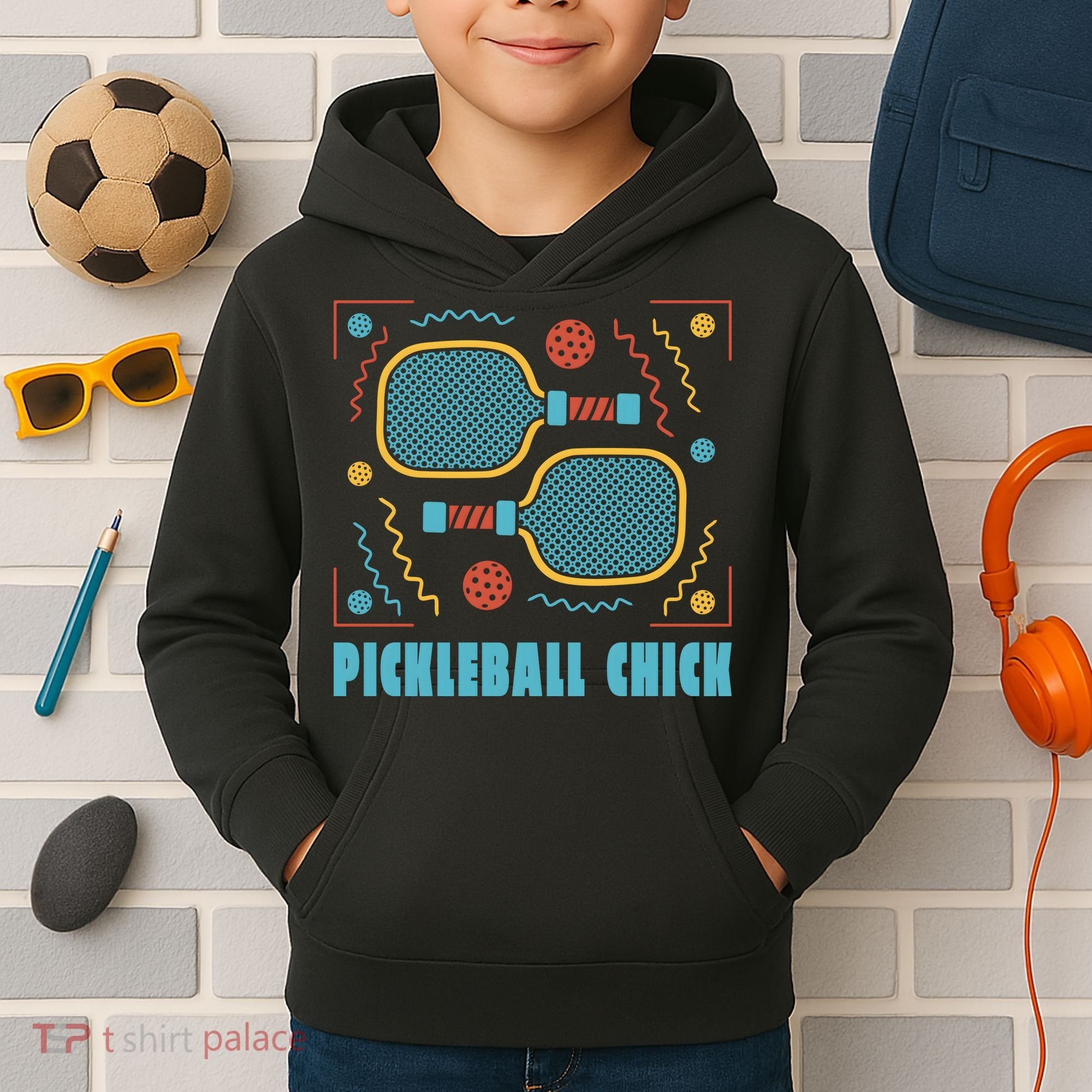 Pickleball Chick Kids Hoodie