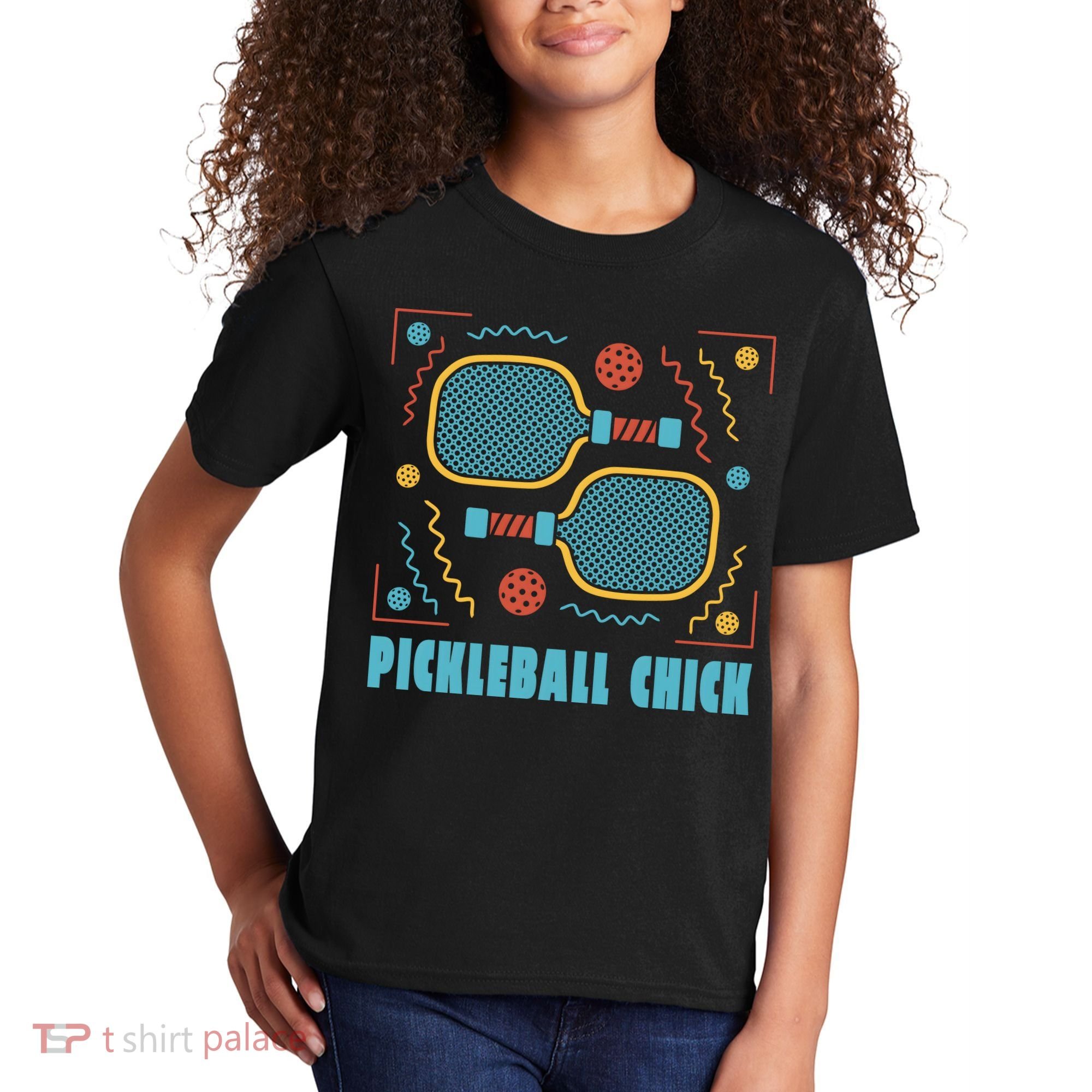 Pickleball Chick Kids T-Shirt