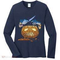 Pumpkin Carving Women's Long Sleeve Shirt thumb 0
