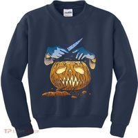 Pumpkin Carving Kids Sweatshirt thumb 0