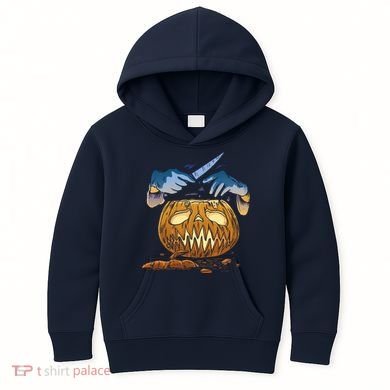 Pumpkin Carving Kids Hoodie