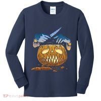 Pumpkin Carving Kids Long Sleeve Shirt thumb 0