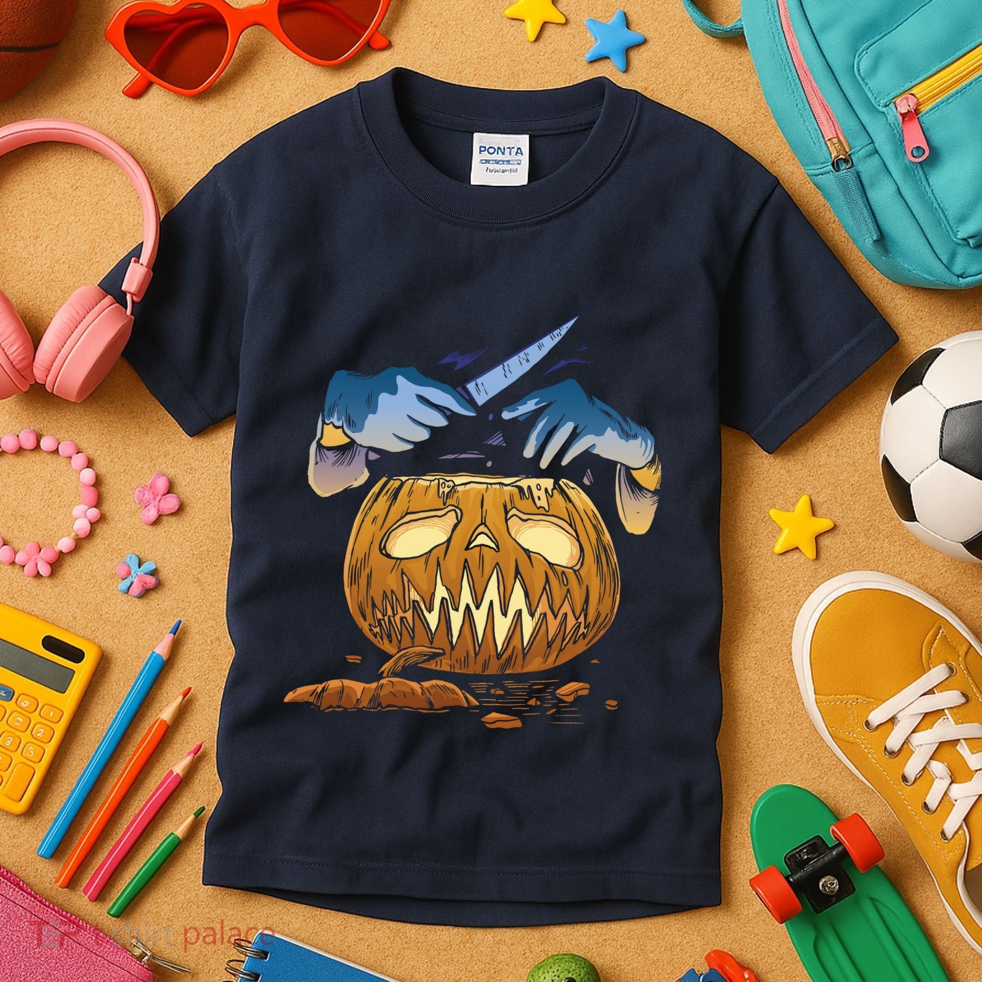 Pumpkin Carving Kids T-Shirt