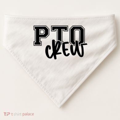 Pto Crew Parent Teacher Organization USA-Made Doggie Bandana