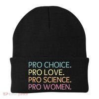 Pro Choice Pro Love Pro Science Pro Women Feminist For Women  Beanie thumb 0