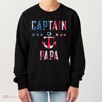 Patriotic C.A.P.T.A.I.N Papa American Superhero Us Flag Women's Sweatshirt thumb 0