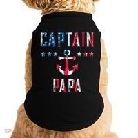 Patriotic C.A.P.T.A.I.N Papa American Superhero Us Flag Doggie Tank thumb 0