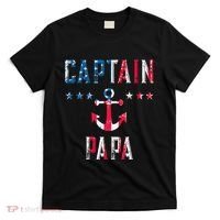 Patriotic C.A.P.T.A.I.N Papa American Superhero Us Flag T-Shirt thumb 0