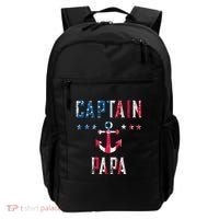 Patriotic C.A.P.T.A.I.N Papa American Superhero Us Flag Backpack thumb 0