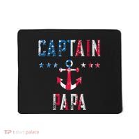 Patriotic C.A.P.T.A.I.N Papa American Superhero Us Flag Mousepad thumb 0