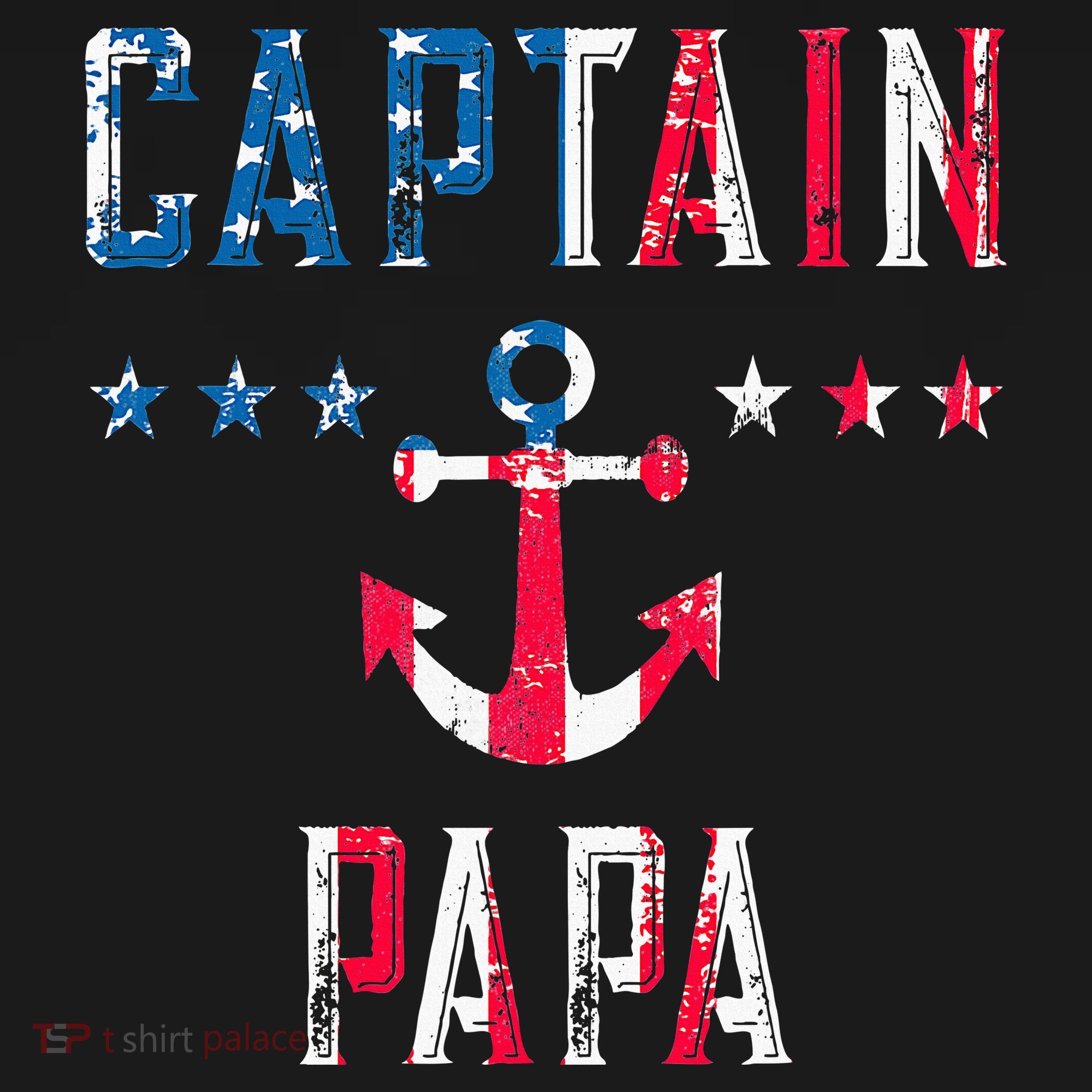 Patriotic C.A.P.T.A.I.N Papa American Superhero Us Flag Women's Tank Top