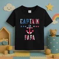 Patriotic C.A.P.T.A.I.N Papa American Superhero Us Flag Toddler T-Shirt thumb 3