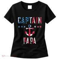 Patriotic C.A.P.T.A.I.N Papa American Superhero Us Flag Women's T-Shirt thumb 0