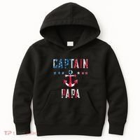 Patriotic C.A.P.T.A.I.N Papa American Superhero Us Flag Kids Hoodie thumb 0