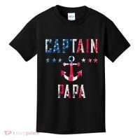 Patriotic C.A.P.T.A.I.N Papa American Superhero Us Flag Kids T-Shirt thumb 0