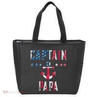 Patriotic C.A.P.T.A.I.N Papa American Superhero Us Flag Tote Bag thumb 0