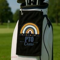 Pto Crew Parent School Volunteer Board Mom Parent Teacher Gift Golf Towel thumb 2