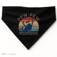 Paintball Cat Pew Pew Madafakas Crazy Cat Funny Paintball USA-Made Doggie Bandana thumb 0