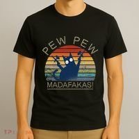 Paintball Cat Pew Pew Madafakas Crazy Cat Funny Paintball T-Shirt thumb 3