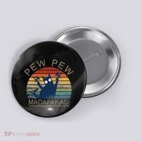 Paintball Cat Pew Pew Madafakas Crazy Cat Funny Paintball Button thumb 0