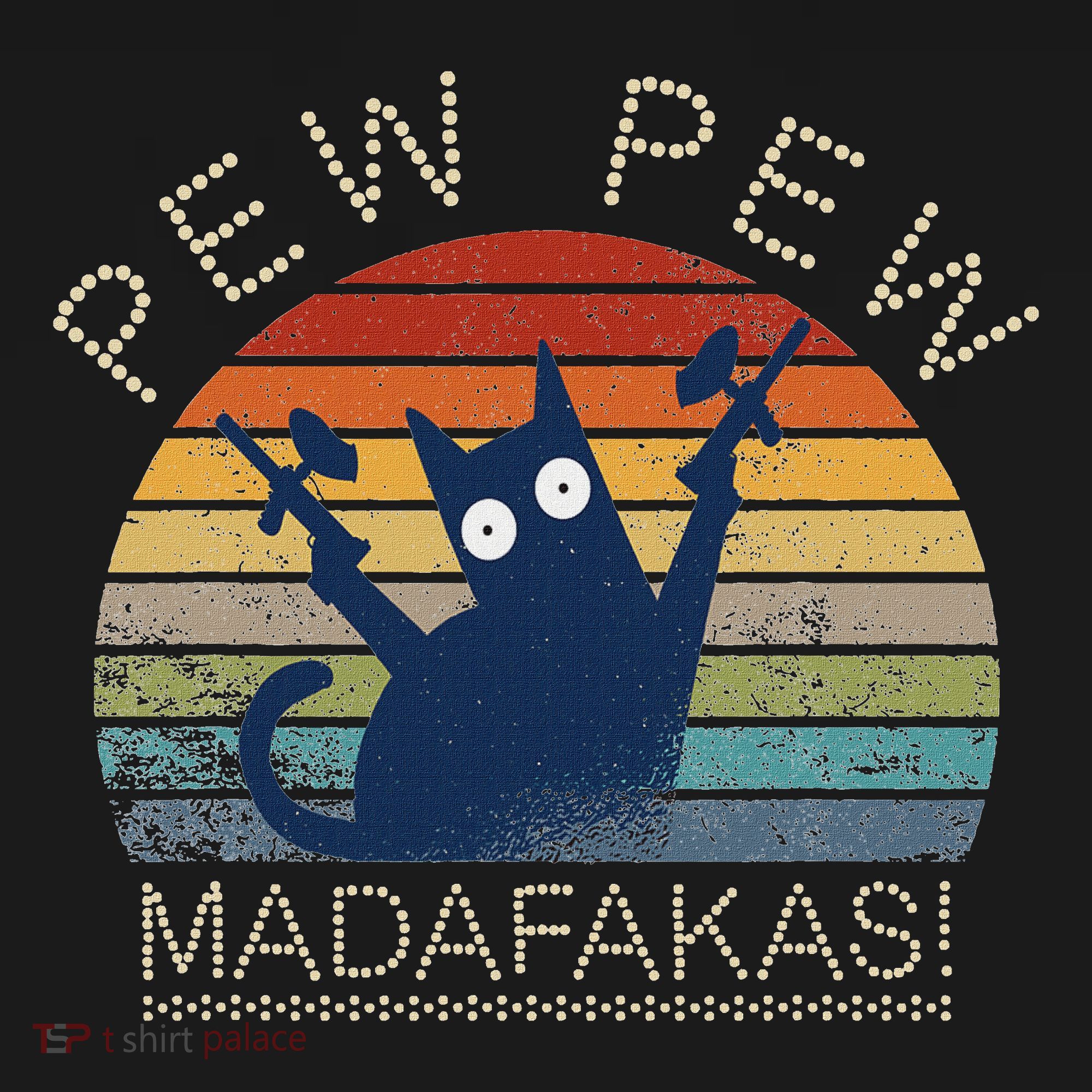 Paintball Cat Pew Pew Madafakas Crazy Cat Funny Paintball Women's Hoodie