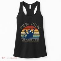 Paintball Cat Pew Pew Madafakas Crazy Cat Funny Paintball Women's Tank Top thumb 0