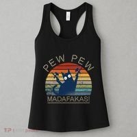 Paintball Cat Pew Pew Madafakas Crazy Cat Funny Paintball Women's Tank Top thumb 3