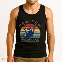Paintball Cat Pew Pew Madafakas Crazy Cat Funny Paintball Tank Top thumb 3