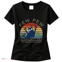 Paintball Cat Pew Pew Madafakas Crazy Cat Funny Paintball Women's T-Shirt thumb 0