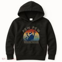 Paintball Cat Pew Pew Madafakas Crazy Cat Funny Paintball Kids Hoodie thumb 0