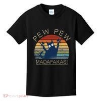 Paintball Cat Pew Pew Madafakas Crazy Cat Funny Paintball Kids T-Shirt thumb 0
