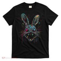 Psycho Crazy Paint Bunny Horror Easter And Halloween T-Shirt thumb 0