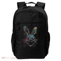 Psycho Crazy Paint Bunny Horror Easter And Halloween Backpack thumb 0