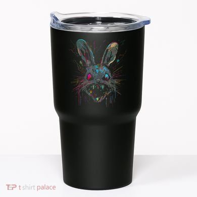 Psycho Crazy Paint Bunny Horror Easter And Halloween Tumbler