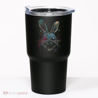 Psycho Crazy Paint Bunny Horror Easter And Halloween Tumbler thumb 0